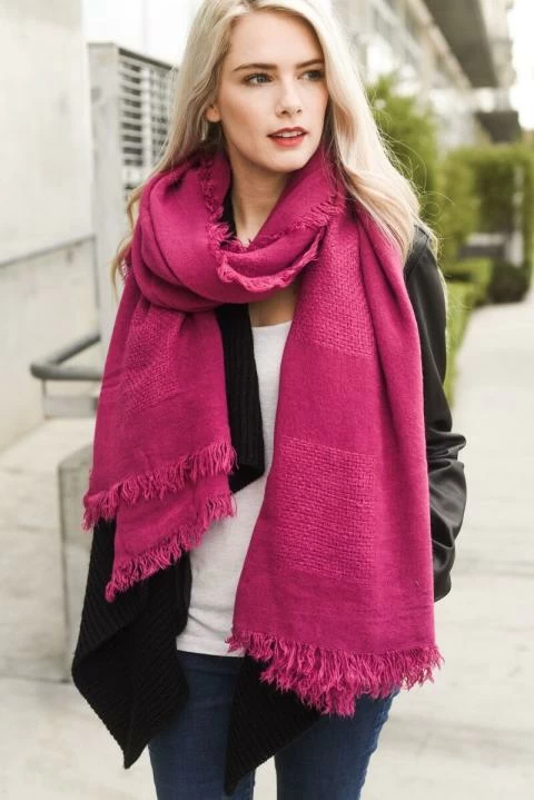 Leto Collection Chunky Oversized Pocket Scarf