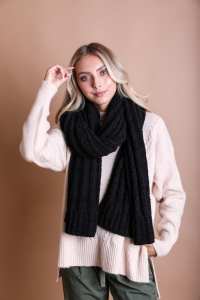 Ultra Soft Boucle Vertical Knit Scarf Supplier | Leto Wholesale